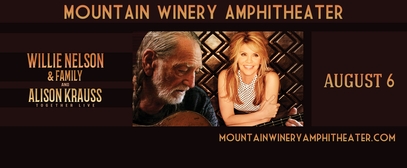 Willie Nelson & Alison Krauss at Mountain Winery Amphitheater